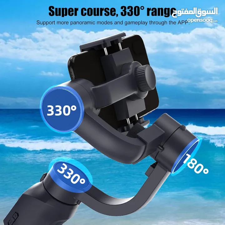 المثبت الذكي المضاد للاهتزاز (حامل بانورامي)Smartphone Gimbal Stabilizer, F10 Handheld 3-Axis Phone