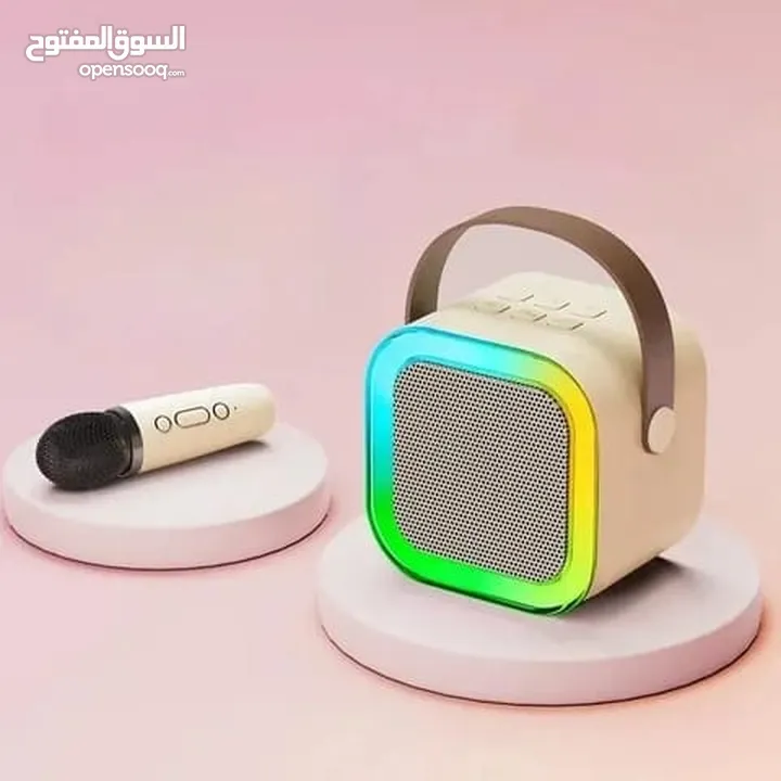 سماعة شحن صغيرة متنقل مع مايك عدد 1 نظام كاروكي للاطفال Karaoke Machine for Kids Adults K12