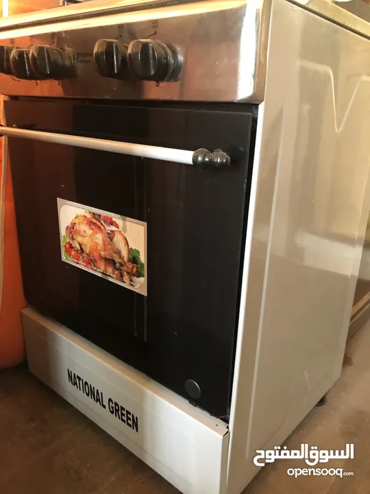 Oven with gas stovetop