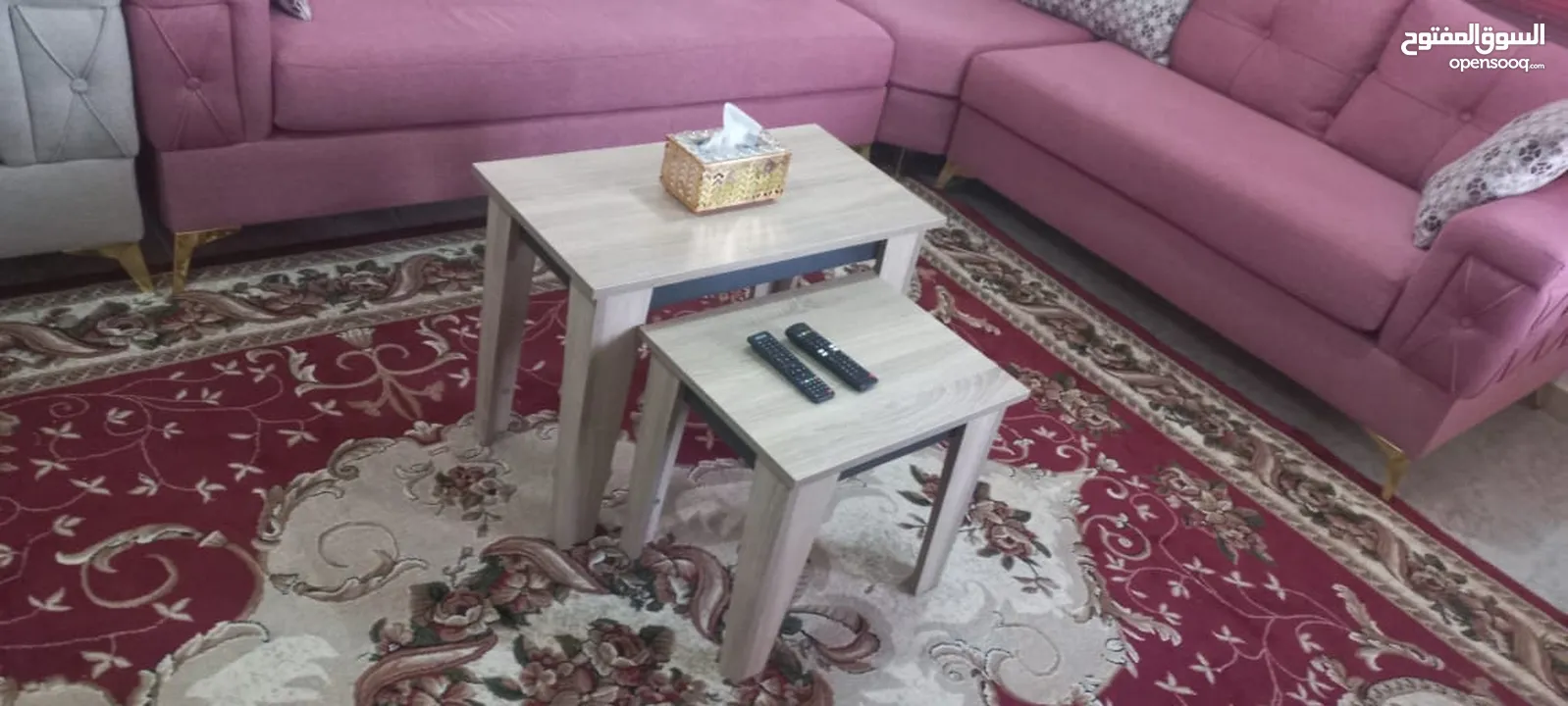 طقم كنب كورنر مع صوفا بيد