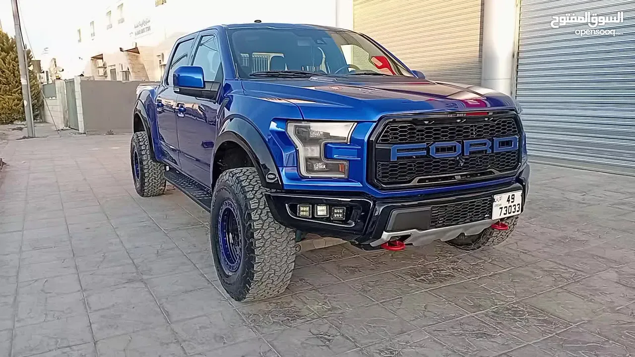 فورد رابتر أصلي للبيع للجادين فقط بسعر مناسب  F150  2018 أزرق جنط بي دلك فل بنوراما