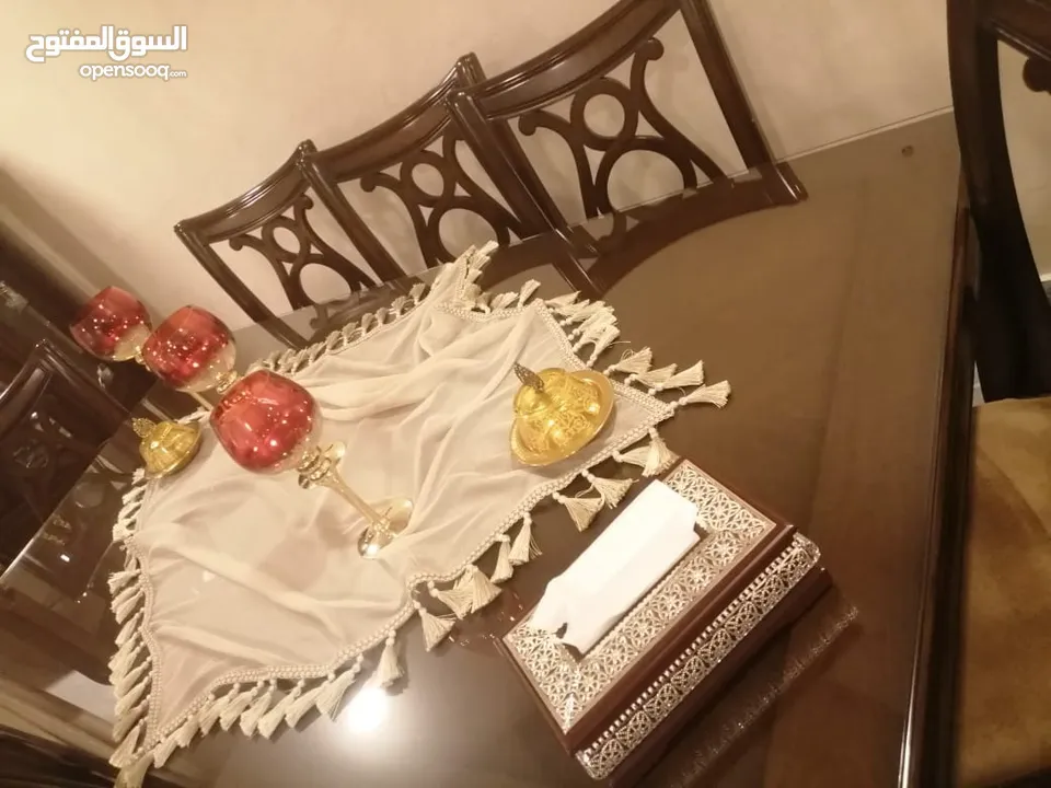 غرفة سفرة كاملة وكالة خشب زان