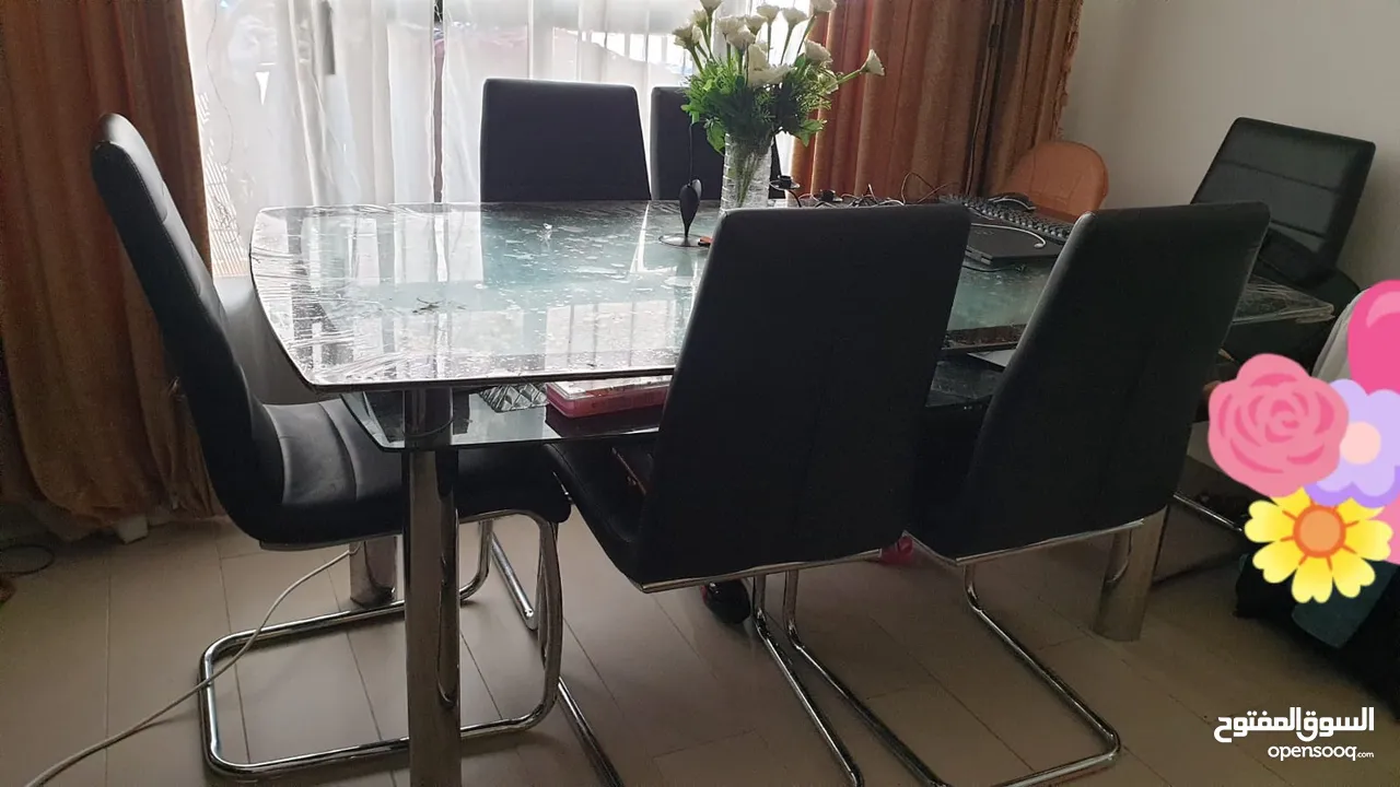 Quality Double Glass dining table