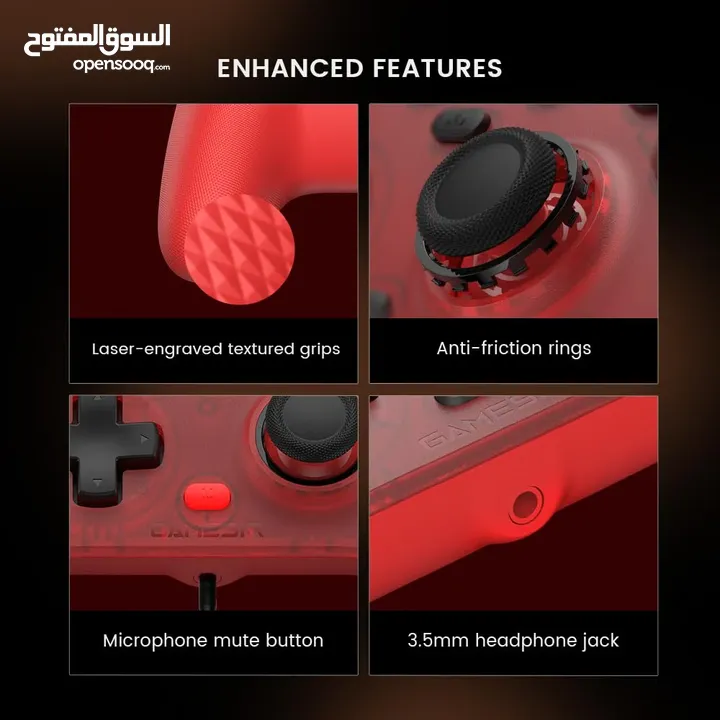 وحدة تحكم سلكية GameSir T7 مع عصا التحكم ذات تأثير Hall، لوحة ألعاب التوصيل والتشغيل لأجهزة Xbox Ser