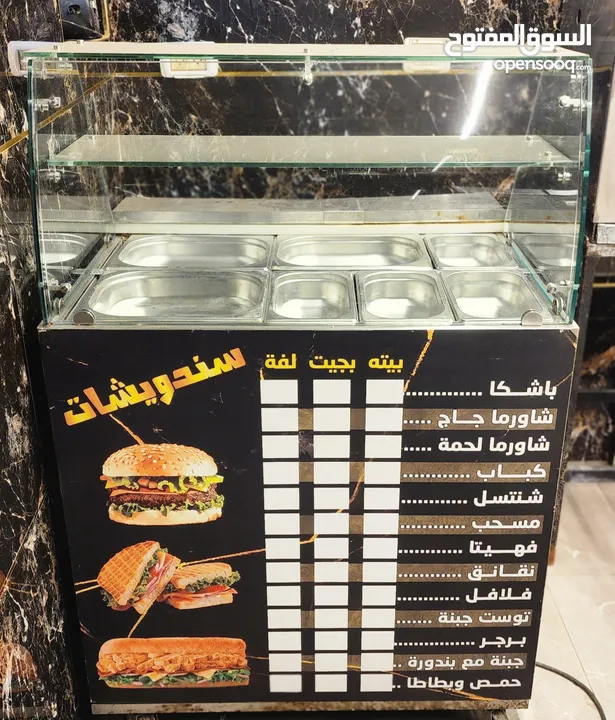 عدة مطعم للبيع بسعر مغري جدا وللبدل في رام الله مكون من 13 قطعة بوضع ممتاز التفاصيل موجودة في الوصف