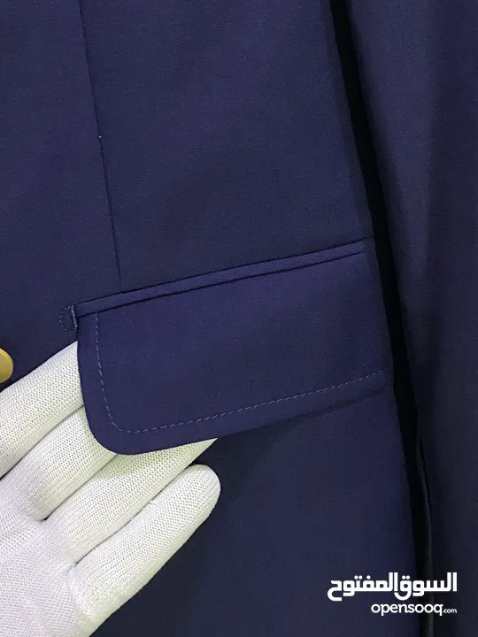 GUCCI Size 50 Uniform Navy Blue Double Breasted Blazer Gold Buttons Men’s Wool