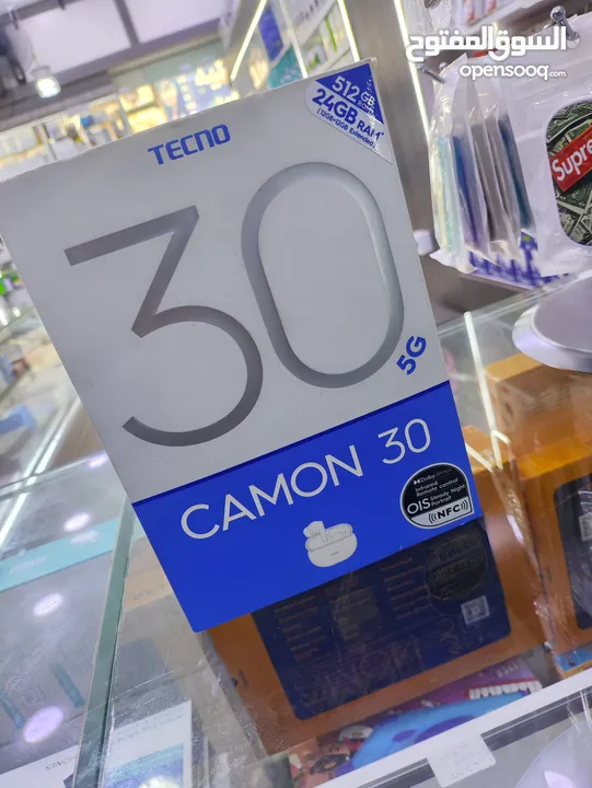 حبه عن الجديده CAMON 30 5G جيجا 512 رام 24 معه كامل اغراضو وسماعه الاصلية متوفر توصيل