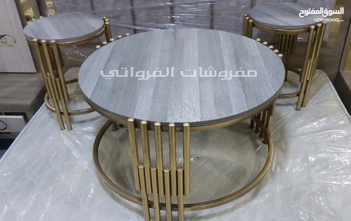 اطقم طربيزات عدة موديلات  حديد وخشب