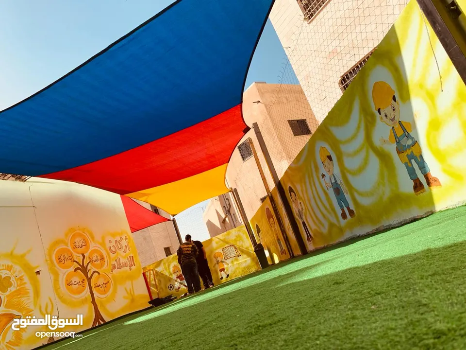 تفصيل سياج أقلام حديد وخشب للحضانات ورياض الأطفال