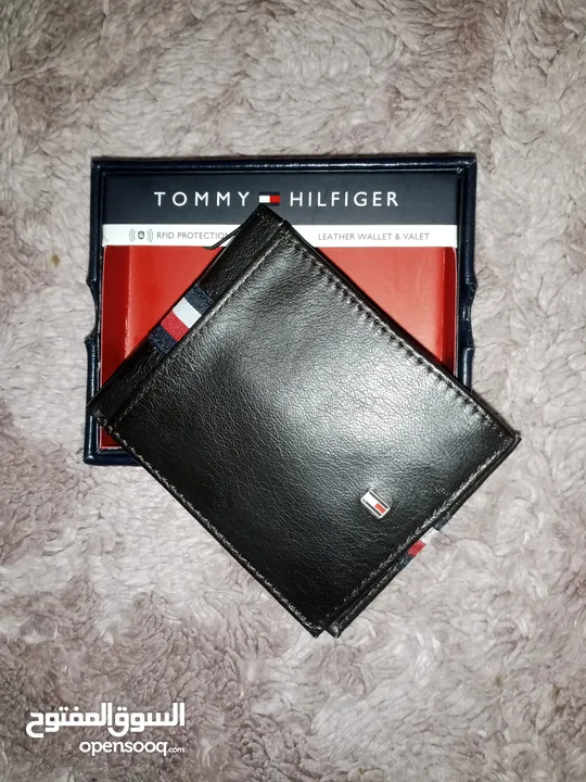 محفظة رجالي تومي هيلفيغير جلد اصلي طبيعي 100% Tommy Hilfiger Men's Wallet 100% Genuine Leather