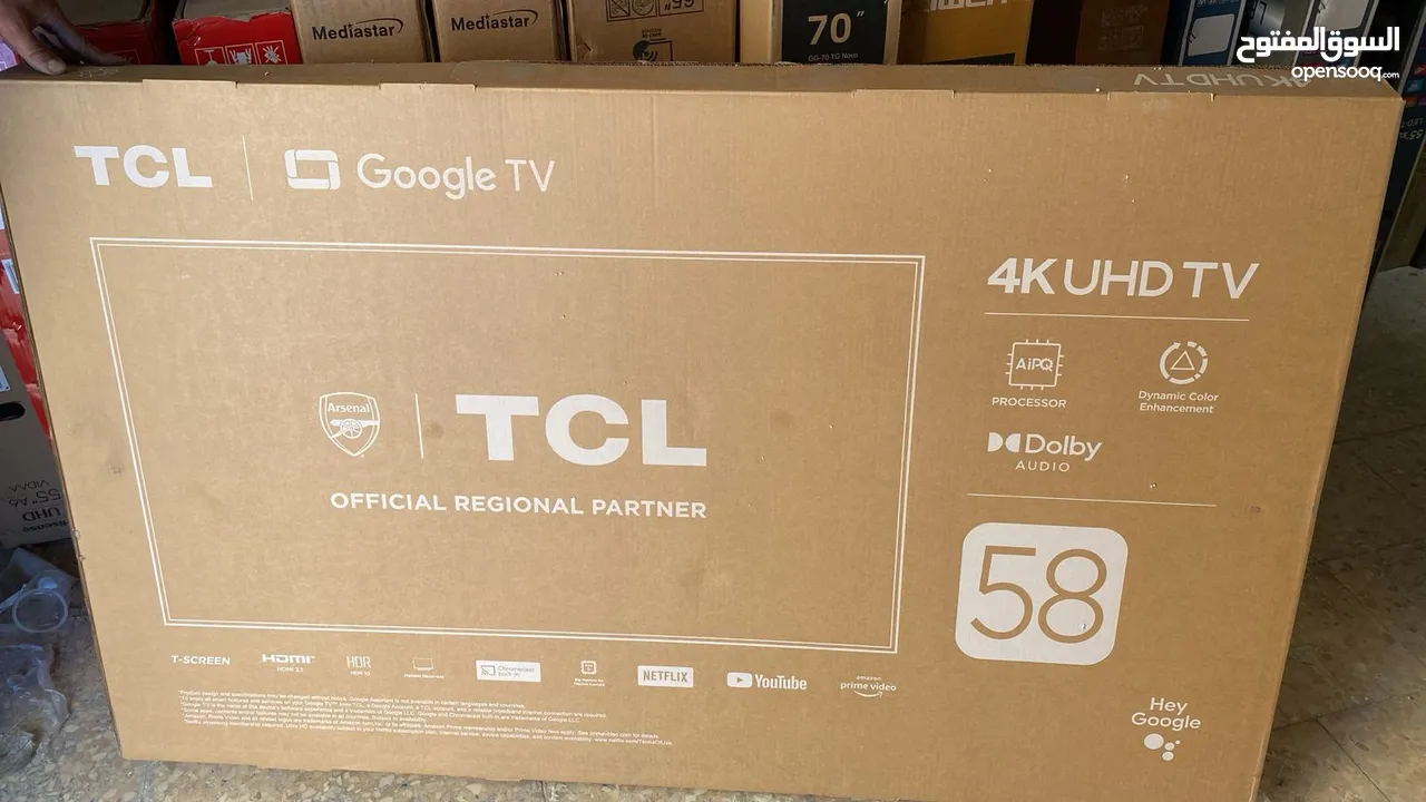 عرض نااار على شاشه TCL فور كي سمارت اندرويد اصلي 58 بوصه بسعر حرق