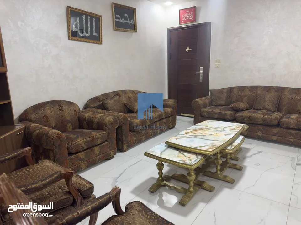 شقة مفروشة مميزة للبيع في تلاع العلي  - خلف أسواق السلطان طابق ثاني 81م تشطيب سوبر ديلوكس