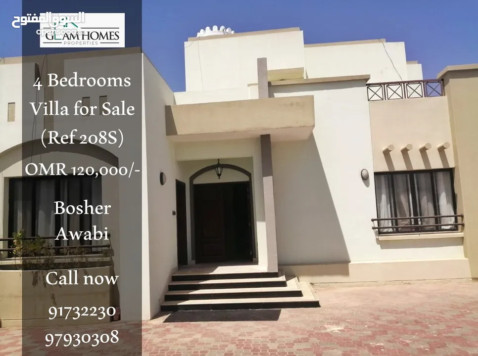 4 Bedrooms Villa for Sale in Bosher Awabi REF:208S