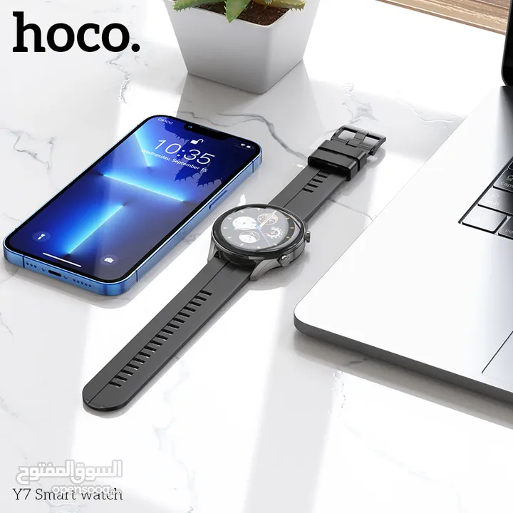 HOCO Y7 Smart watch ساعة هوكو  رجالة مميزة جدا تدعم 13 وضع رياضي  تتبع النوم و ضربات القلب بشكل ممتا