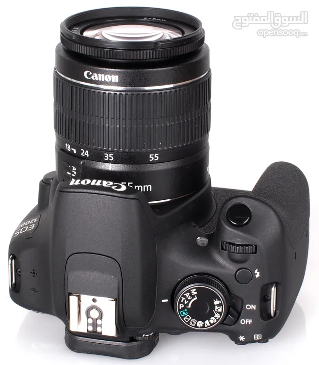 كاميرا نوع Canon EOS 1200D مع Lens، وبطارية، وشاحن للبطارية، وبطاقة ذاكرة 16GB