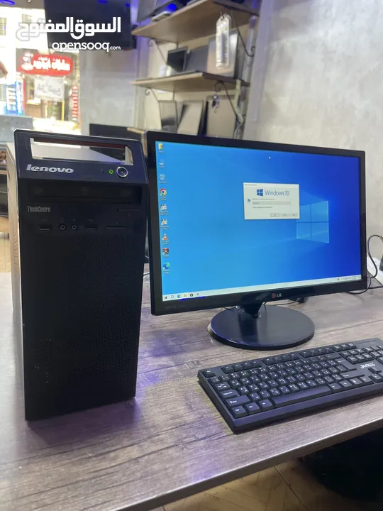 كمبيوتر لينوفو موصفات عاليه مع شاشة كبيره 22 انش Core i7 كامل مكمل