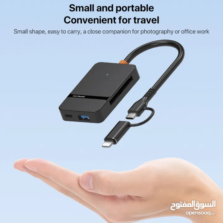 TYPE-C+LIGHTIN 8 IN 1 Card Reader