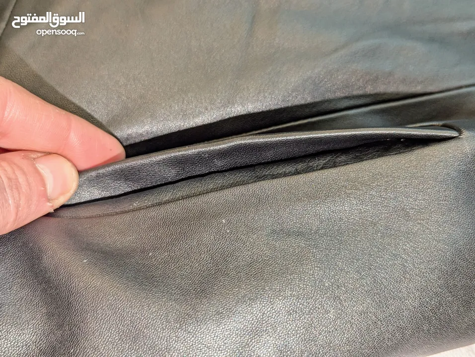 جاكيت معطف ستاتي جلد طبيعي .