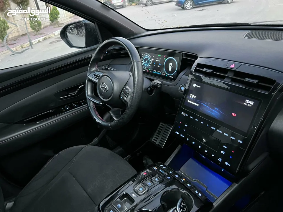 توسان هايبرد ( hybrid plug-in N-Line ) اوتوماتيك فل مواصفات بانوراما 4*4 بمشي 65 ك عالشحنه