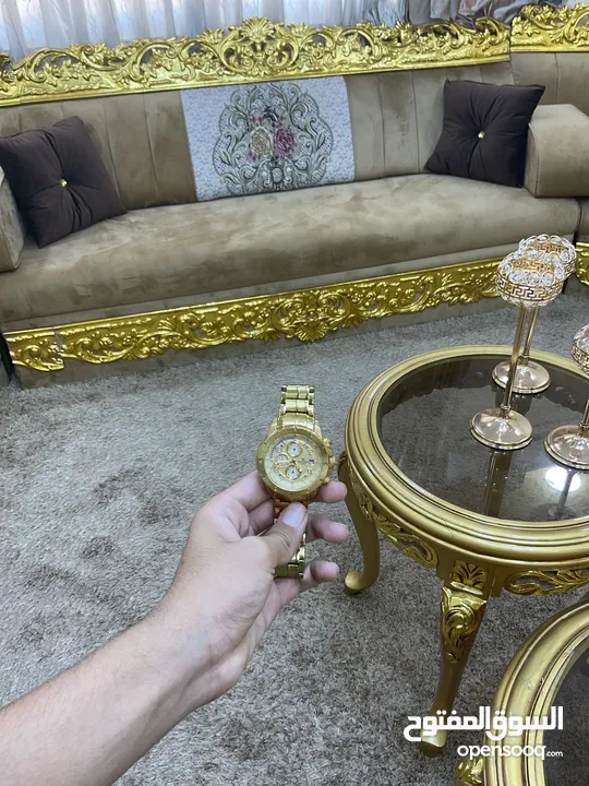 ساعه NAVI FORCE مستعمله أسبوعين فقط السعر الأصلي 355دينار خصم لتصبح 265دينار وتوصيل مجاني لون ذهب
