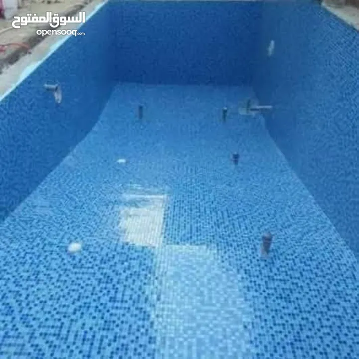 بناء مسابح برك سباحة نظام سكيمر واوفر فلو .