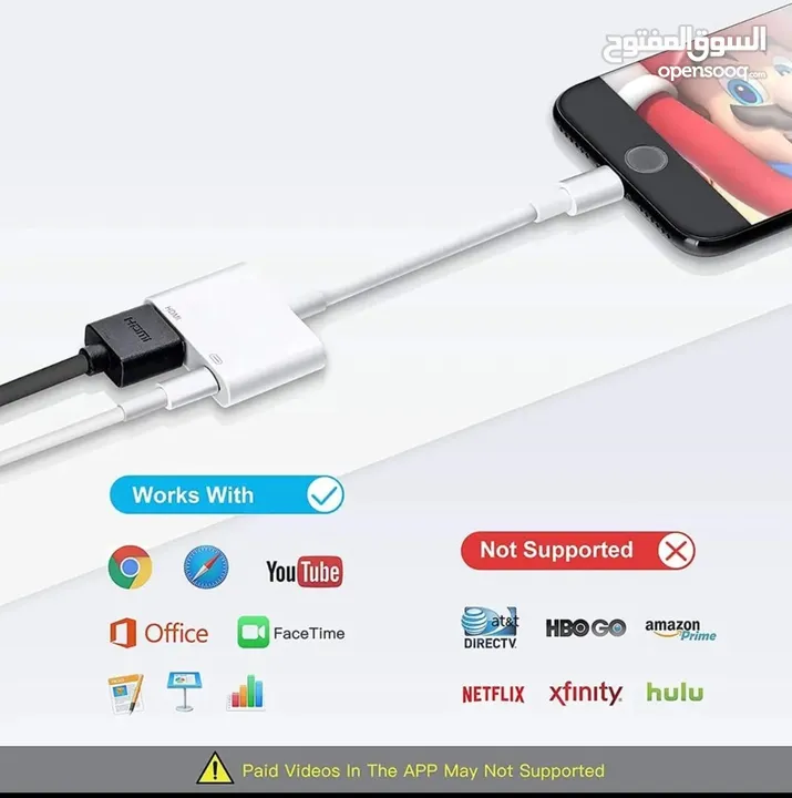 مدخل HDMI و USB لهواتف type C و ios