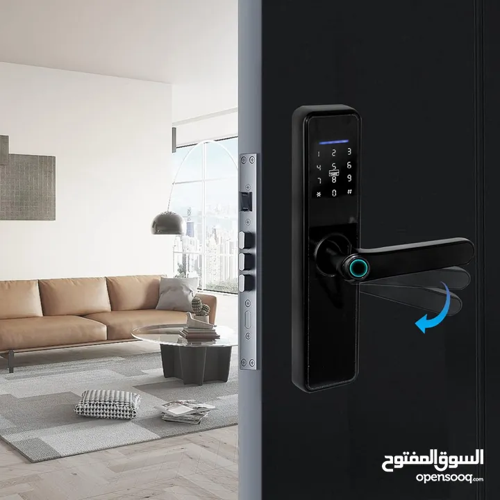 قفل باب الكتروني ذكي مع بصمة دخول Intelligent Lock WiFi Biometric Fingerprint Smart Door