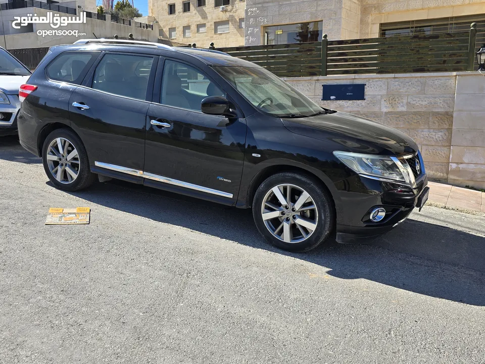 Nissan Pathfinder Hybrid 2015 -  نيسان باثفايندر هايبرد 2015 بانوراما 83 الف صيانة الوكالة