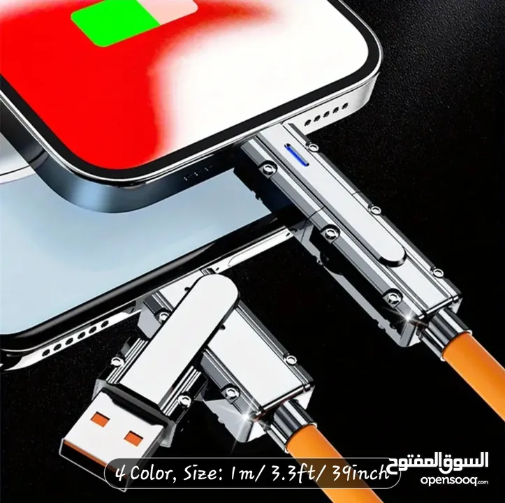 كابل شحن رائع . . غلاف مصنوع من سبائك الزنك