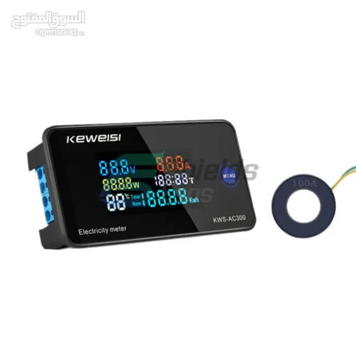Color Display AC50-300V Digital Power Energy Temp Meter Ammeter Voltmeter