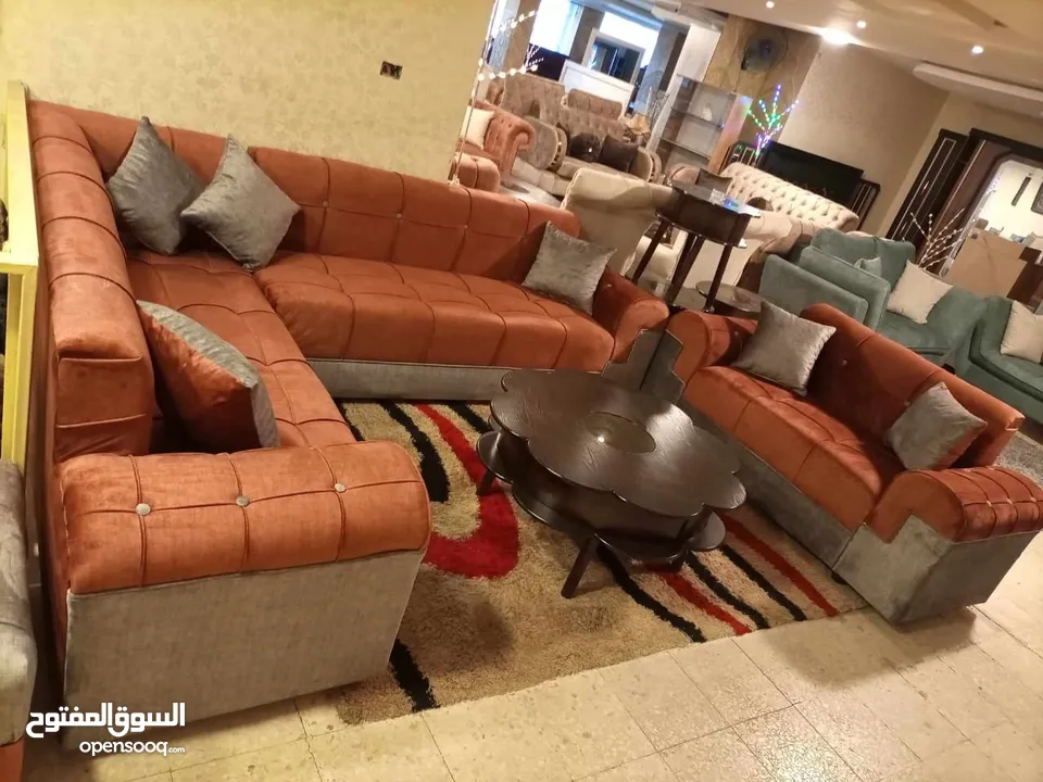 كورنرات 9مقاعد حرف L معاه كمان مجوزه بسعر الجملة من مفروشات ماسة لاتردد بل اتصال والحجز