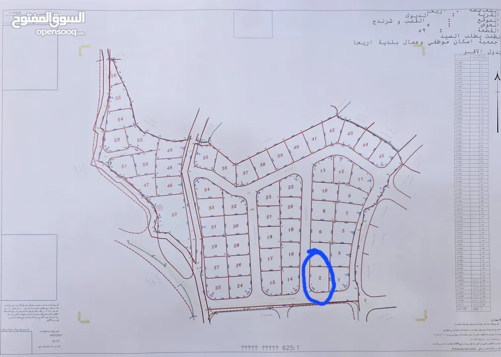 ارض للبيع في اريحا الحي الدبلوماسي في القصب