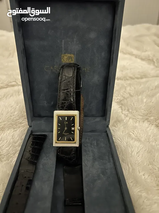 Caran d’ache vintage tank two-tone dress watch