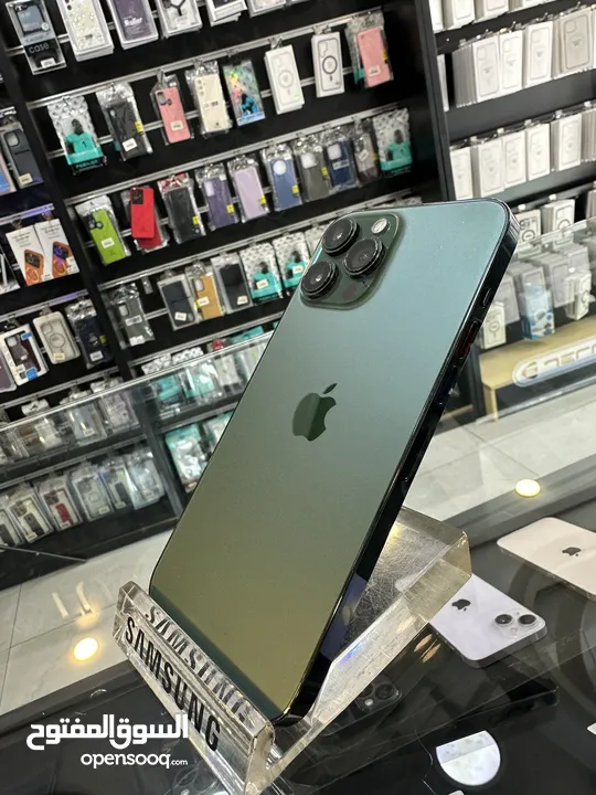 iPhone 13 Pro Max 128GB بطارية 87% متوفر لونين  اخضر و ازرق