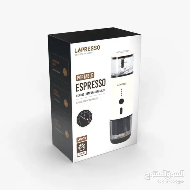 ليبريسو إسبرسو المحمول LP001 LPCFFM0001-WH Lepresso Portable Espresso LP001 LPCFFM0001-WH