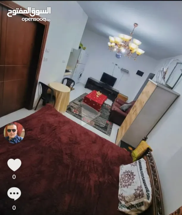ستوديو مفروش للايجار مقابل ديوان الموظفين