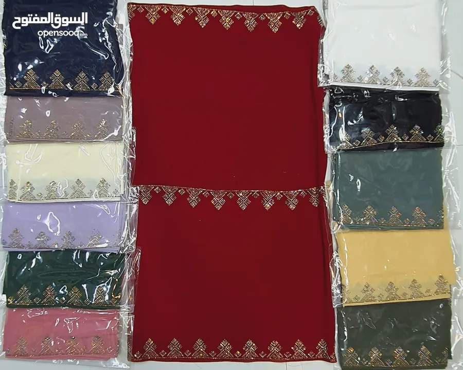 dujlail and chiffon fabric with stone and without stone