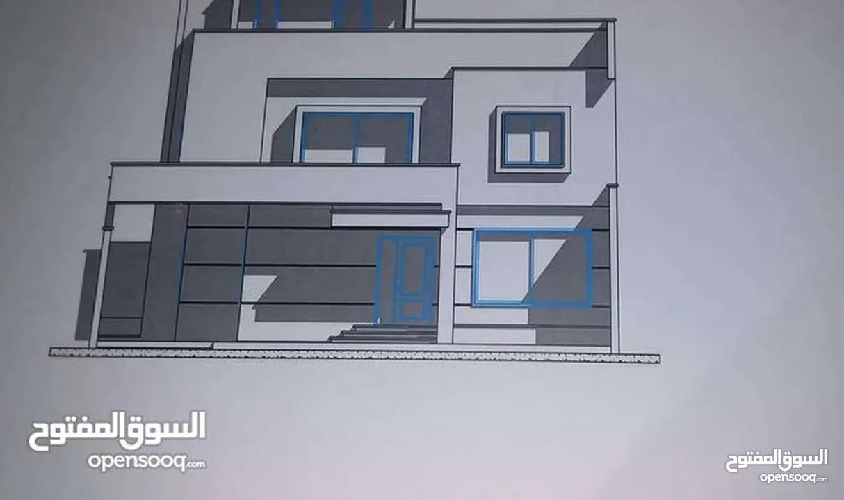 فيلا للبيع نص تشطيب دورين وملحق بالقرب من مسجد المحجة البيضاء مقسم هادئ وجيران الله يبارك