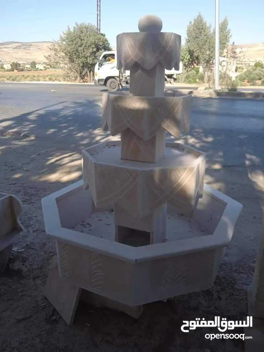 نوافير وشلالات وبابكيو احواض زريعه جميع انواع الحجر البناء والديكوارات