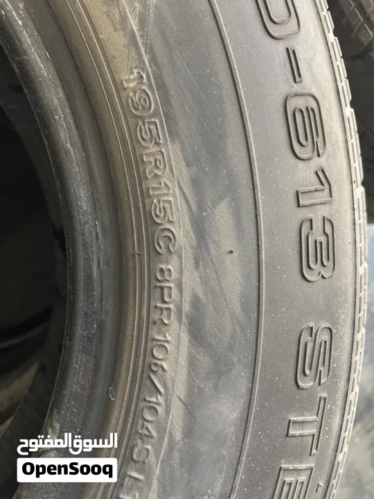 8اطارات مستخدمة بريدجستون الحجم 195R15C