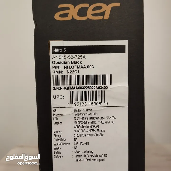 Acer Nitro 5 مستعمل في حالة الجديد