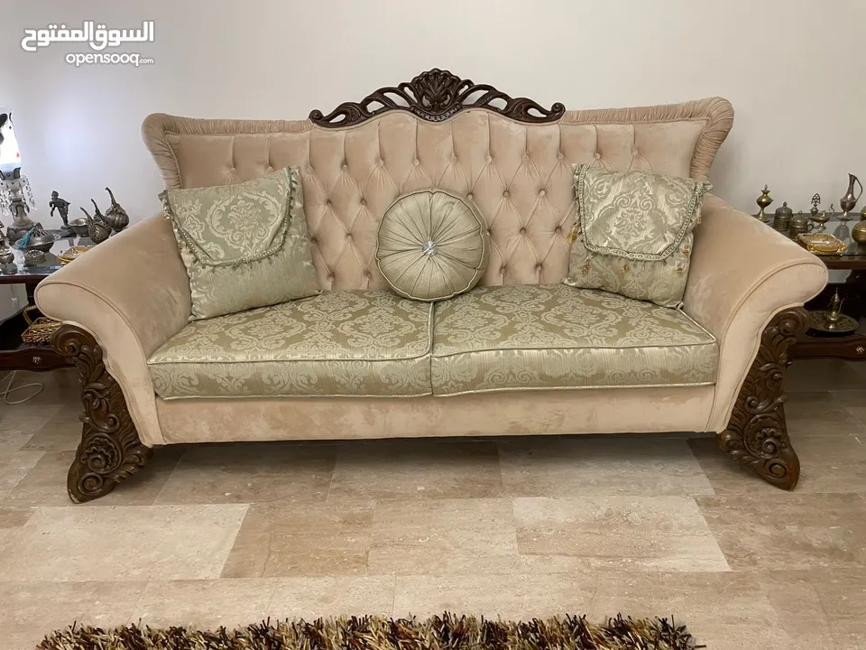 طقم صالون 9 مقاعد تفصيل شبه جديد