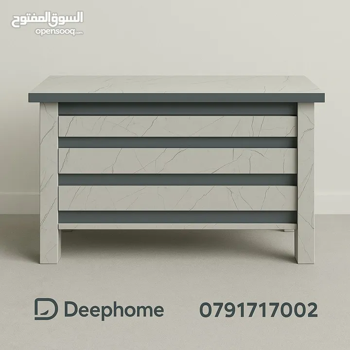 اختر مكتبك بعناية من تشكيلة Deep home الأنيقة، تصميم عملي، خامة فخمة، ومساحات تخزين تريح بالك! مكاتب
