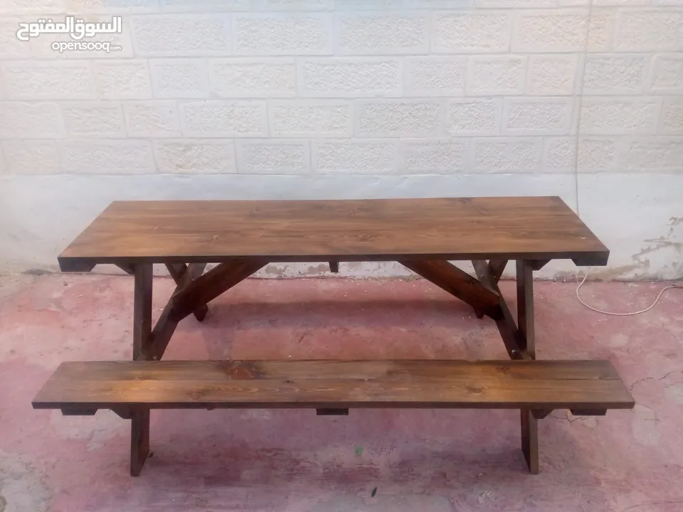كراسي وجلسات خشب