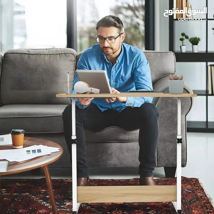 مكتب طلابي عملي ومتنقل بترتيب عصري! سطح واسع بيساع لابتوب + كتب + أدوات مدرسية عجلات قوية