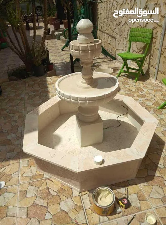 نوافير وشلالات وبابكيو حواض زريعه جميع انواع الحجر البناء والديكورات