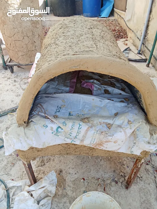 فرن طابون متحرك لشوي صواني وخبز ع حصى طول 85 العرض 65 صاج مقلفن بشتغل ع حطب وع غاز متنقل
