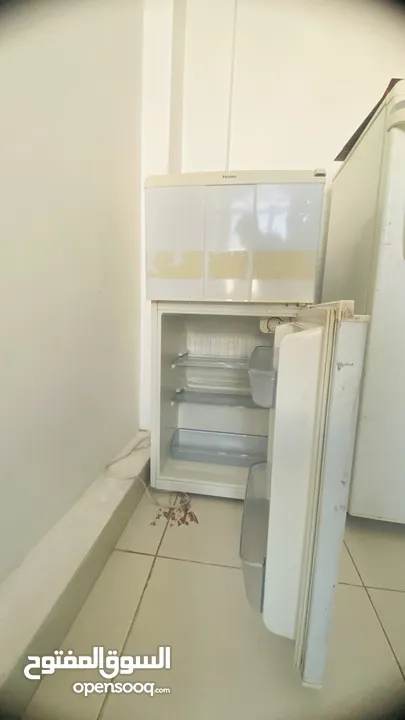 Haier Small  2 Door refrigerator & freezer .  Size 100 cm X 50cm X 50cm.  Good condition.
