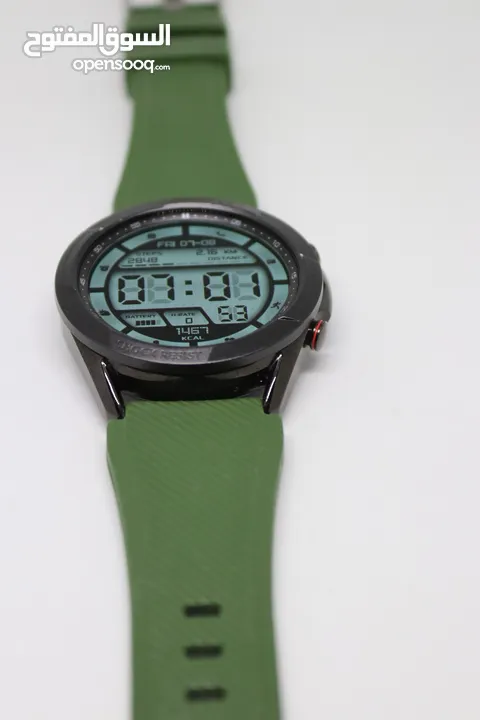 SAMSUNG GALAXY WATCH 3 SIZE 45MM WITH ARMY GREEN RUBBER BAND