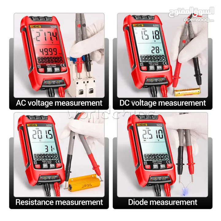 Digital Multimeter Voltmeter Resistance  Capacitance Temp Transistor Tester Meter
